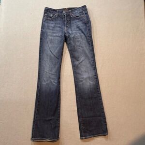 7 For All Mankind Boycut Made in USA Button Fly Classic Bootcut Jeans Women‎ 27